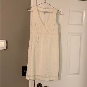 White polka dot sundress